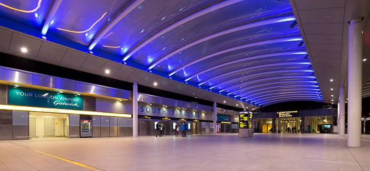 Gatwick Airport terminal forecourt