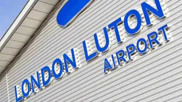 Luton Airport terminal entrance